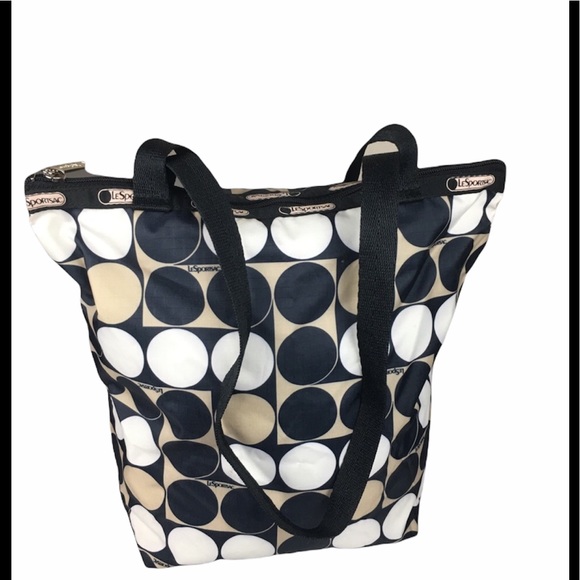 Lesportsac Handbags - Lesportsac medium large polka dot shoulder / tote